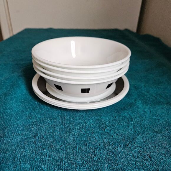 Corelle in urban black pattern 7 pcs - Picture 1 of 4